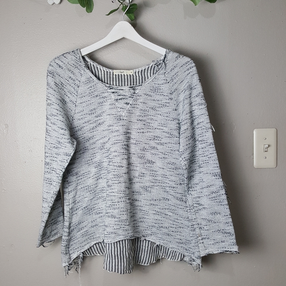 Hazel mixed media open back top size S